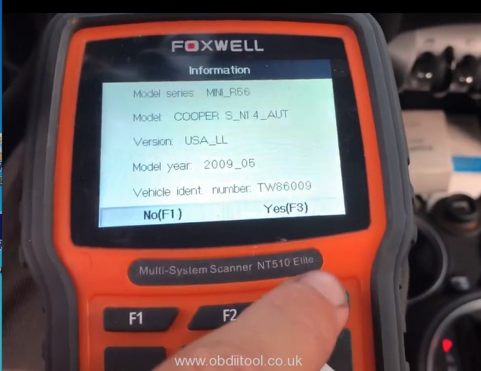 Foxwell Nt530 Reset Adaptations Mini Cooper R56 5