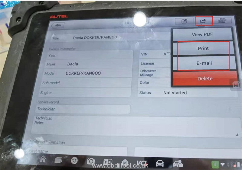 Check Or Email Repair History On Autel Diagnostic Tools (2)